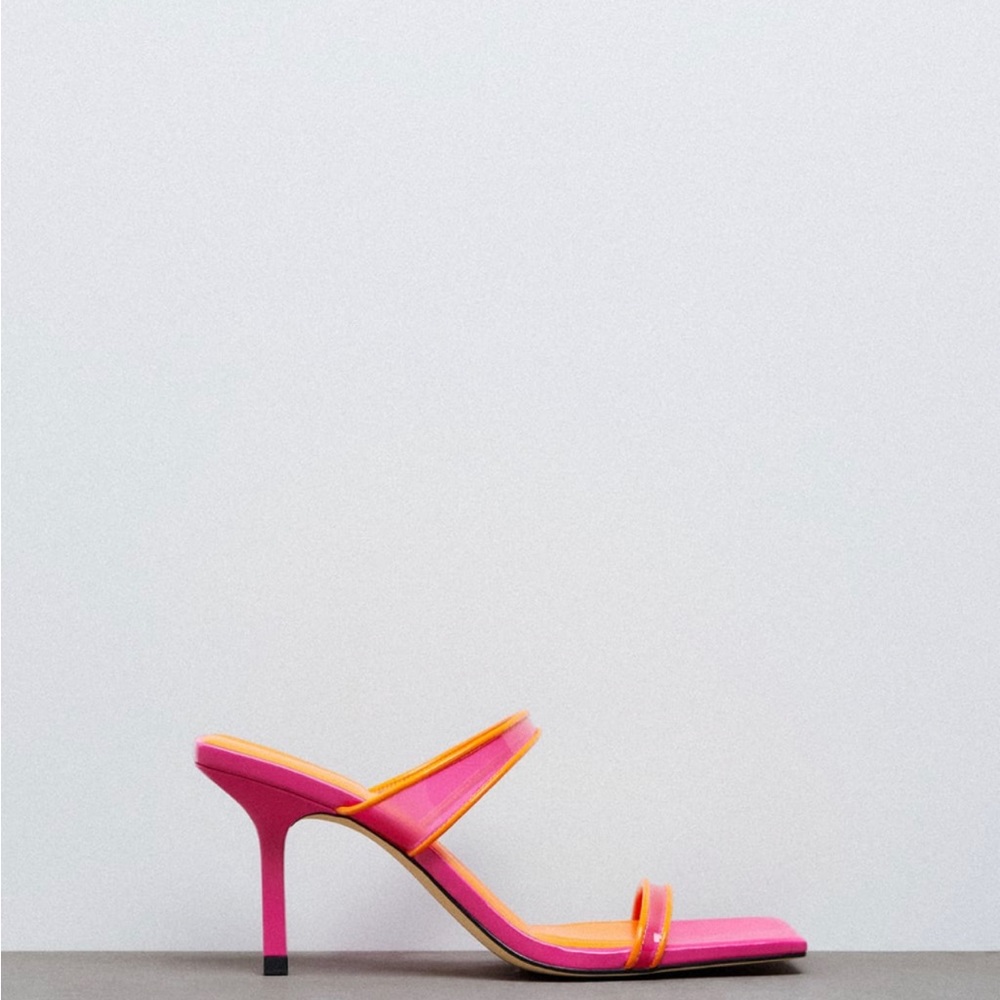 Zara vinyl strappy sandals